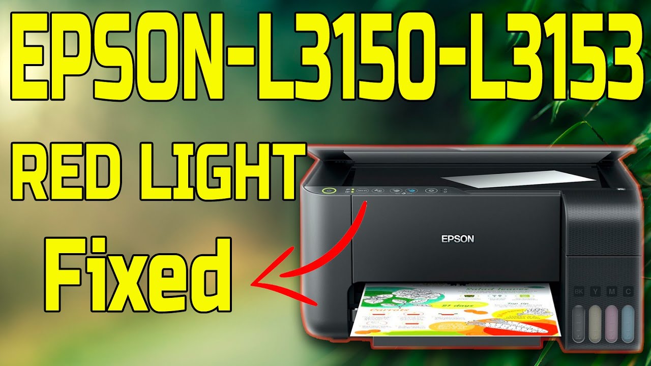 Epson L3150 Red Light Blinking ! Epson L3153 Service Required Error ...