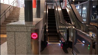 ［逆走防止ブザー作動］ＪＲ香椎駅　escalator  buzzer