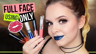 Face Using ONLY Liquid Lipsticks Challenge - Makeup NUR mit Liquid Lipsticks?!