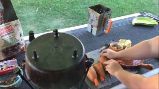 Smoked Stuffed Sweet Potato with Brown Sugar, Butter, Walnuts on CampMaid