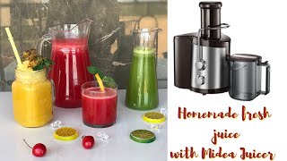 3 beginner friendly Homemade JUICE recipe idea// Unboxing Midea Juicer #foodstoriesgh #homemadejuice