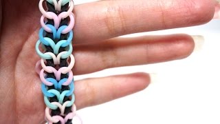Rainbow Loom Bands Heartstring bracelet no hook with Pencil Colorful Bands DIY