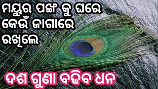 ମୟୂରପଙ୍ଖ କୁ ଘରେ କେଉଁ ଜାଗା ରେ ରଖିଲେ ଦଶ ଗୁଣା ବଢିବ ଧନ ||Morpankh Totke