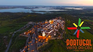 Alqueva 🏞️ Monsaraz aerial view at dusk - 4K Ultra HD