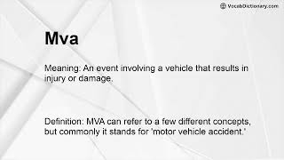 Mva Meaning