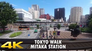 A Morning Walk around Mitaka Station, Tokyo - DJI Osmo Mobile 2, 4K