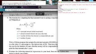 Coumpound Interest Python