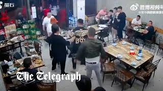 CCTV footage of men beating up women at a China restaurant sparks outrage