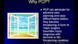 Advance Care Planning: Role of the Primary Care Physician