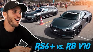 ABT Audi RS6+ vs R8 V10 Plus DRAG RACE! | Daniel Abt