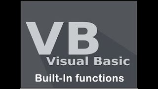 Visual basic built In function Numeric function
