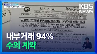 ‘사익편취 규제’ 대상 기업 내부거래 오히려 더 늘어 / KBS  2021.11.16.