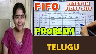 FIFO Method (First In First Out) Store Ledger Account- Problem