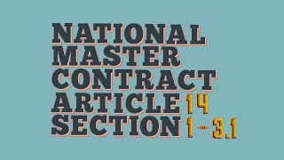 Teamsters Guide: UPS NMA Article 14 Sections 1 - 3.1