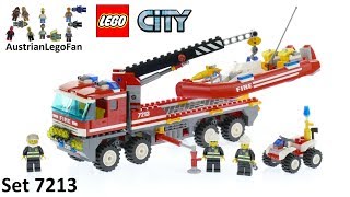 Lego City 7213 Off Road Fire Truck & Fireboat - Lego Speed Build Review