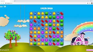 Candy Crush (HTML, CSS, JavaScript, node.js) - Day 1 Progress