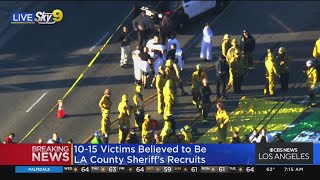 Up to 15 victims believed to be LA County Sheriff's injured in crash, driver detained