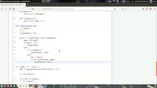 Balanced brackets using python