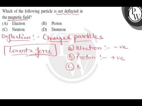 Which particle will not be deflected in magnetic field?