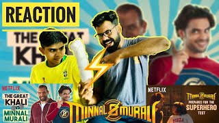 Minnal Murali REACTION : Making of a Superhero ft. The Great Khali | Tovino Thomas | Netflix India