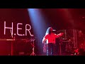 H.E.R “Could’ve Been” live at Rams Head Live 11-17-18