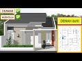 Keren Banget !! Desain Rumah Minimalis 8x10 Meter || 3 Kamar Tidur + Musholla