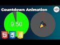 ⏳ Animated Countdown Timer Using HTML, CSS & JavaScript (Under 3 Minutes!)
