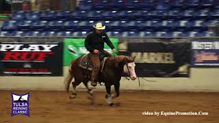 Snipers Smoking Gun ridden by James N. (Trey) Pool III  - 2017 Tulsa Reining Classic (Open Derby)