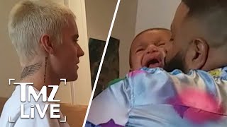 DJ Khaled's Son Asahd Cries When Meeting Justin Bieber | TMZ Live