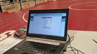 Opening a TrackWrestling Matside Controller and Virtual Scoreboard on a PinTV System.