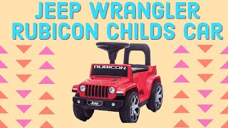 RiiRoo Jeep Wrangler Rubicon Childs push and Ride on Car Power Wheels