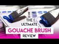 Comparing and testing BRUSHES for GOUACHE (flats) ✶ Synthetic & under £20