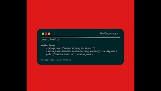 Python hashlib - SHA256 hash generator