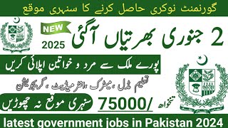 Latest government January jobs 2025 ۔ New jobs 2025 in pakistan۔Latest jobs in Pakistan 2025 today