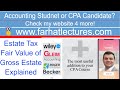 Estate Tax | Fair Market Value of Gross Estate | Corporate Income Tax | CPA Exam Regulation