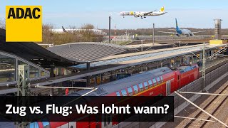 Bahn vs. Flugzeug: Wann ist was schneller? | ADAC