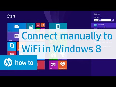 Connecting Manually to a Wireless Network in Windows 8 Connecting Manually to a Wireless Network in Windows 8