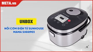 Unbox nồi cơm điện tử Sunhouse Mama SHD8903 1.8 lít| META.vn