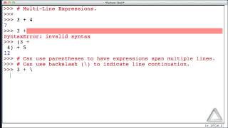 Unit 2 Video 9: Multi-line Expressions
