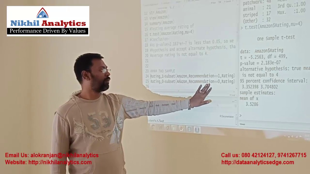 T Test Using R : Case Study - YouTube