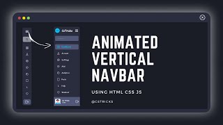 Animated Vertical Navbar using HTML, CSS, JS | WEB DESIGN | @cstricks