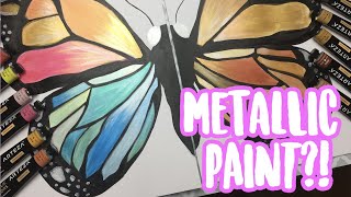 Arteza Metallic Acrylic Paint *MY HONEST REVIEW* | Light Permanence + Opacity Test