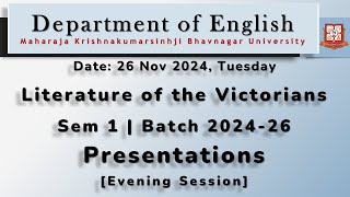 Victorian Literature | Afternoon Session | Sem 1 | DoEng - MKBU