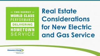 Real Estate Considerations for New Electric and Gas Service Final