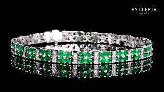 #JCBG05494291# 4.92CT GREEN DIAMOND BRACELET ASTTERIA