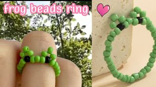 How to make Frog beads ring | [DIY] Frog 🐸 Beads Ring Making Tutorial | Beads Jewelry | Accessories