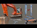 Restoration of doosan excavator main pin | How to repair Excavator loze size pin #excavator #pins