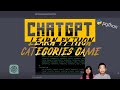 Learn Python with ChatGPT | Categories Game
