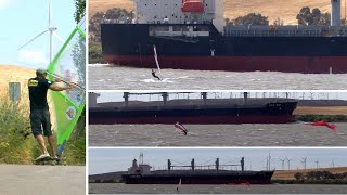 My Cargo Ship Is Bigger Than Yours - Sherman Island Windsurfing and Wind Skating with Andy Brandt