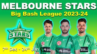 Melbourne Stars squad for BBL 2023-24 | big bash league 2023 all team squad